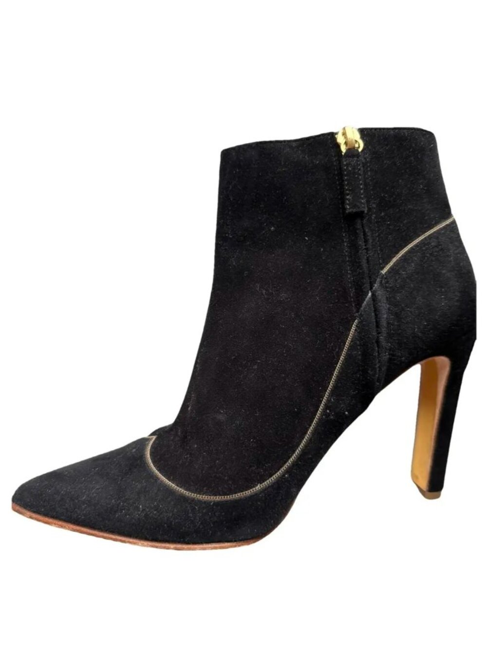 Rupert Sanderson Black Suede Ankle Boots Size 41 EU $359!